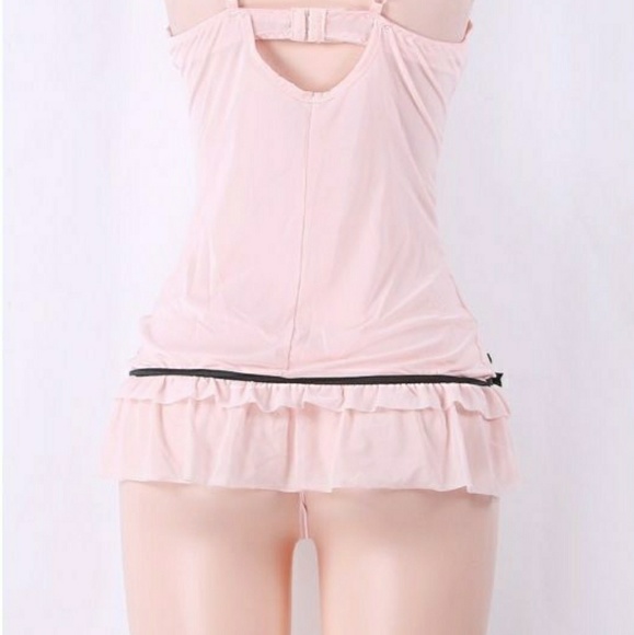 ✔SOLD on Ⓜ✔Pink Lace Padded Sexy Babydoll - Picture 4 of 7